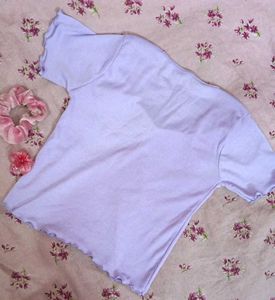 Cute Lavender Cuffed T-Shirt💟