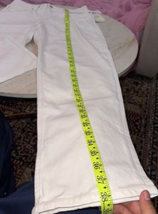 H&amp;M Cream Wide Leg Jeans