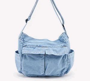 Light Wash Denim Crossbody Bag
