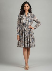 Chic Abstract Print Dress