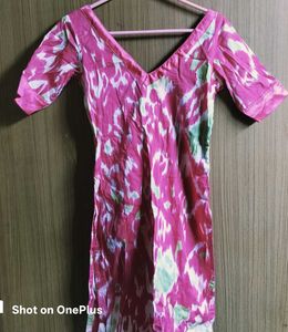 Designer Pink Printed Kurta