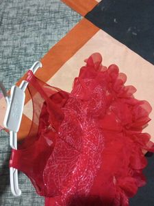 Red Ruffled Party Dress