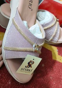 Stylish Sparkly Wedge Sandals