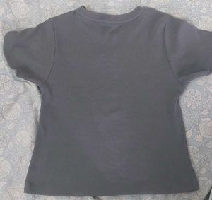 Basic Grey Crew Neck T-Shirt