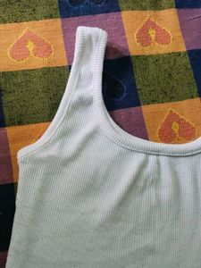 Ribbed White Tank Top