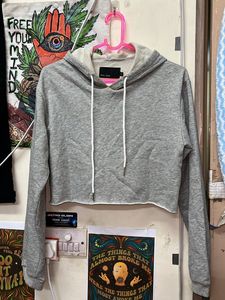 Cute And Hot  Semi Crop Hoodie