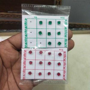 92.5 Pure Silver Dimond Nose/Ear Earings1 pair