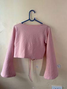 Cute Pink Ruched Crop Top