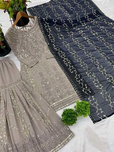 Embroidered Kurta Set with Dupatta