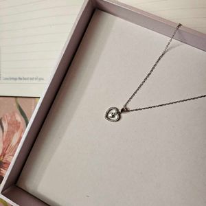Silver Heart Anti Tarnish Chain Necklace