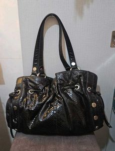 Nine West y2k python slouchy studded bag