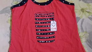 Cute Red Pajama Top