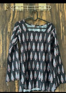 Black Printed Kurta