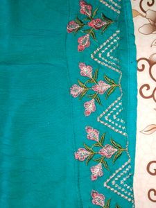 sea Green Embroidered palazzo set