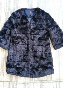 Faux Fur Coat - furjacket,black
