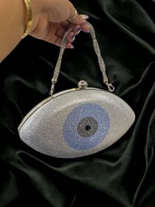 Sparkling Evil Eye Clutch Bag