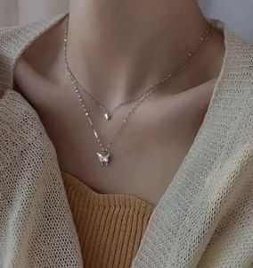 Dainty Layered Butterfly Necklace