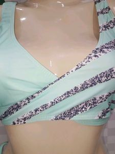 (200)Mint Sequin Bikini Set
