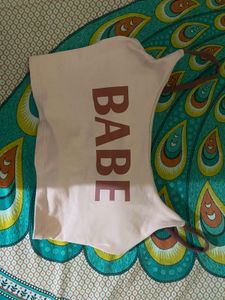 Cute Pink "Babe" Graphic Crop Top