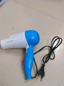 Compact Blue &amp; White Hair Dryer