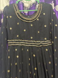 Elegant Black Embroidered Kurta Set