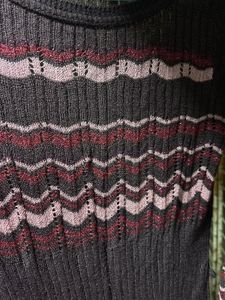 Cozy Knit Dress with Chevron Pattern