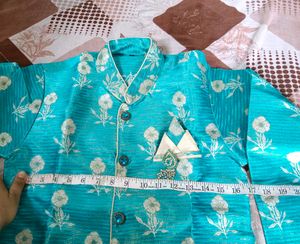 Boys Teal Kurta Set