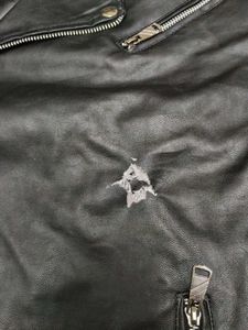 Men's Black Faux Leather Biker Jacket