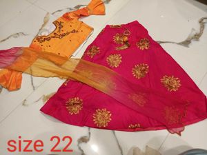 Festive Girls' Lehenga Choli Set