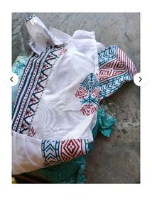 Elegant White Kurta Set with Floral Print