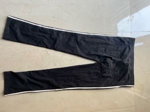 Adidas Black Track Pants | waist elastic loosened