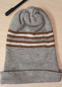 Cream Knit Beanie Hat 🍄‍🟫