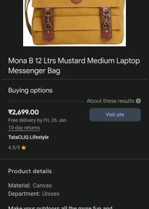 Branded Laptop Bag With Tag
