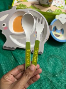 Adorable Elephant Baby Feeding Set