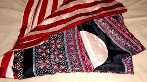 satin silk ajrakh saree