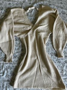 Cozy Knit Wrap Sweater Dress