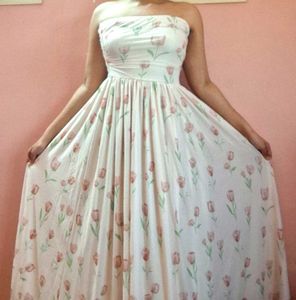 Floral Strapless Maxi Dress