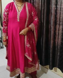 Pink Embroidered Salwar Suit