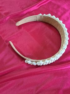 Gorgeous Headband Pink Color With Pearl Design