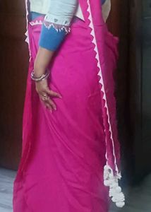 pink ready to wear saree