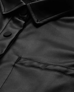 Large Size. Black Faux Leather Jacket