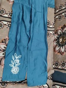 Blue Embroidered Kurta Set