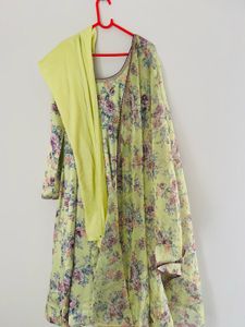 Green printed Anarkali set from rivaaj clothing