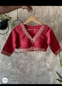Rust Embroidered Blouse