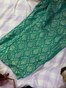 Pink embroidered suit with banarsi pants