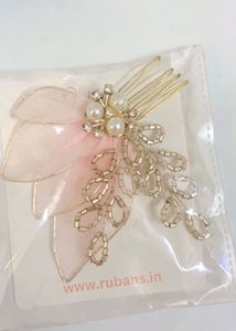 Elegant Pearl & Rhinestone Hair Comb