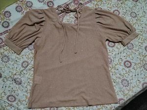 Sparkly Puff Sleeve Top