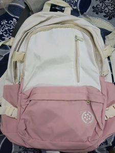 Pink &amp; White Backpack