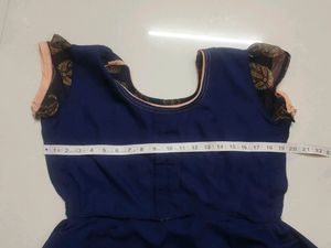 Navy Blue Printed Dress