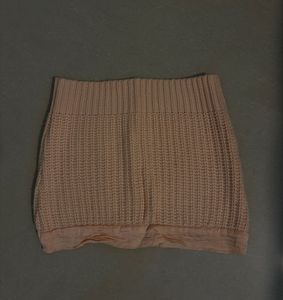crochet knit peach mini skirt pinteresty trendy